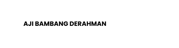 Aji Bambang Derahman